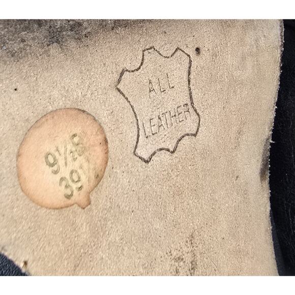 WOMANS BCBGMaxAzria Tall Black All Leather Boots Size US 9.5 B 4" Heel - Picture 10 of 11